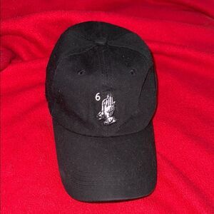 Black Embroidered Cap